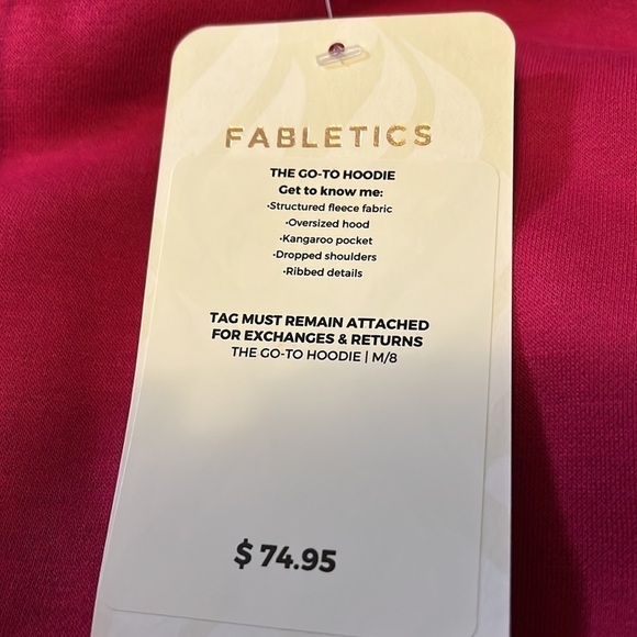 Fabletics dark fuchsia hoodie - Picture 4 of 6
